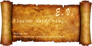 Eiszler Valéria névjegykártya